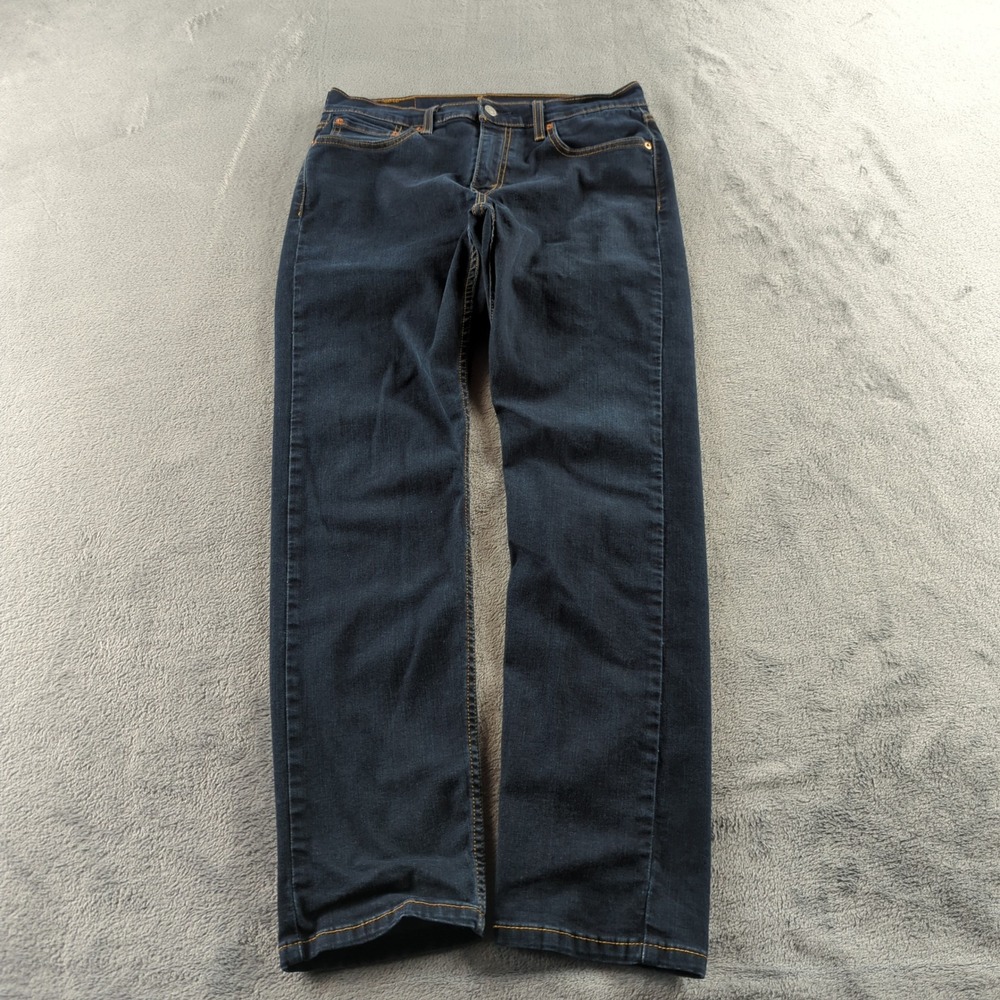 Levis Jeans Mens 30x30* Blue Dark Wash 502 Tapered Stretch Denim Cotton Pants